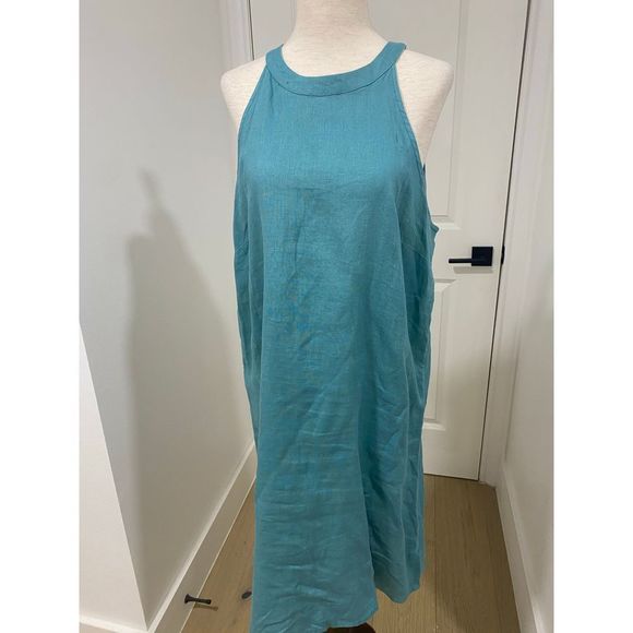 Sigrid Olsen Dresses Sigred Olsen Linen Dress In Teal Poshmark